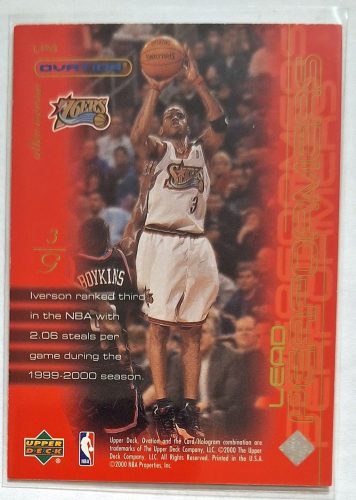 Allen Iverson Upper Deck Lead Performers (2000) kosárlabda kártya