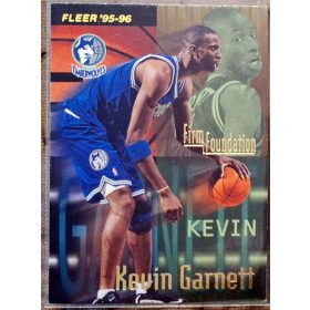   Kevin Garnett NBA Fleer 1995-1996 kosárlabdakártya 1995 Firm Foundation