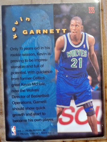 Kevin Garnett NBA Fleer 1995-1996 kosárlabdakártya 1995 Firm Foundation