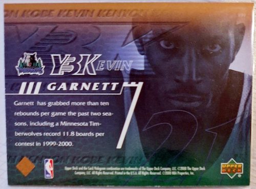 Kevin Garnett NBA Upper Deck 1999-2000 kosárlabdakártya Y3K Strength