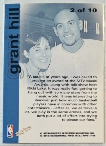 Grant Hill NBA Hoops 1997-1998 kosárlabdakártya