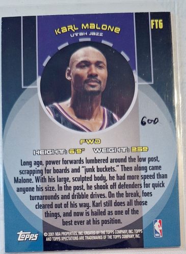 Karl Malone NBA Topps 2000-2001 kosárlabdakártya Topps Xpectations