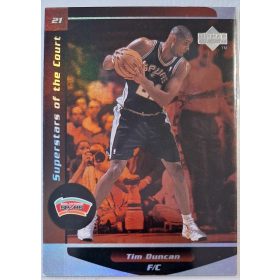   Tim Duncan NBA Upper Deck 1998 kosárlabdakártya Superstars of the Court