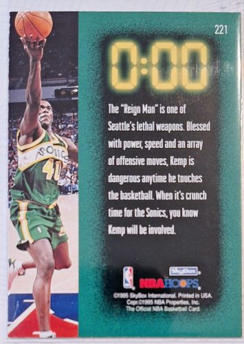 Shawn Kemp NBA Hoops 1995 kosárlabdakártya Buzzer Beater