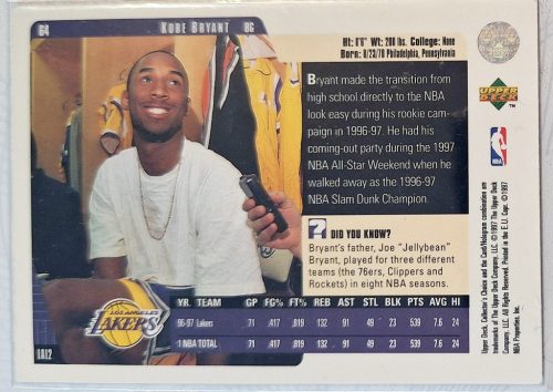 Kobe Bryant NBA Collector's Choice 1997-1998 kosárlabdakártya