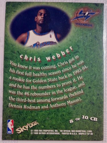 Chris Webber NBA Hoops Chairman of the Board 1997-1998 kosárlabdakártya 