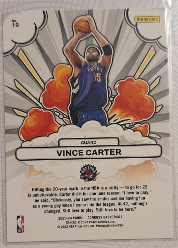 Vince Carter NBA Panini Donruss Bomb Squad 2023-2024 kosárlabdakártya 