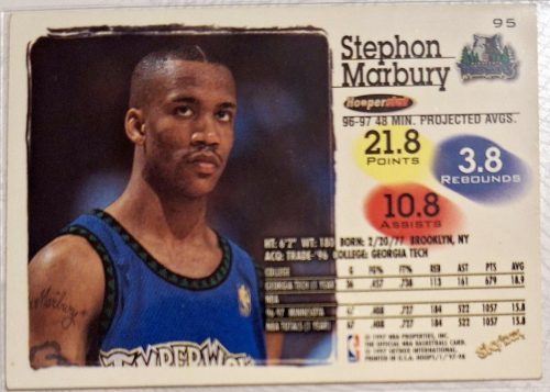 Stephon Marbury NBA Hoops 1997 kosárlabdakártya 