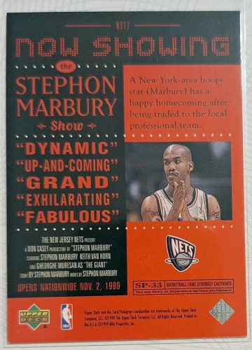 Stephon Marbury NBA Upper Deck Now Showing 1990-2000 kosárlabdakártya 