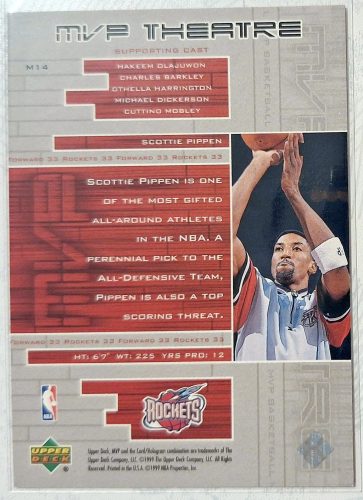 Scottie Pippen NBA Upper Deck MVP Theatre 1999 kosárlabdakártya