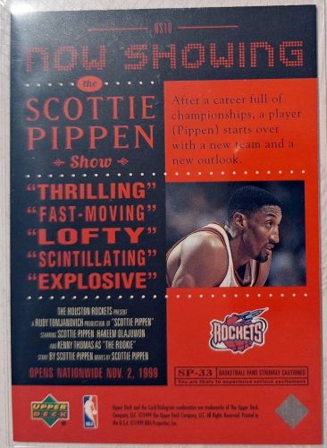Scottie Pippen Now Showing NBA Upper Deck 1999 kosárlabdakártya