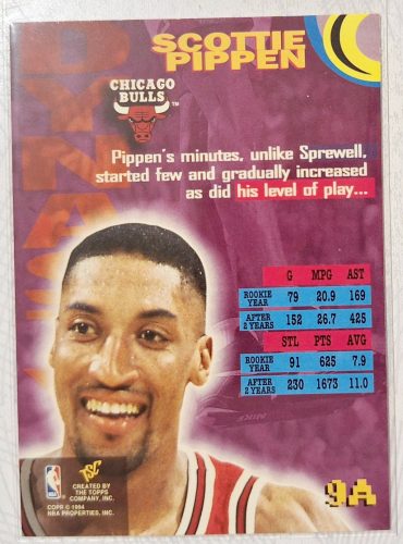 Scottie Pippen NBA Topps Stadium Dynasty Club 1994 kosárlabdakártya