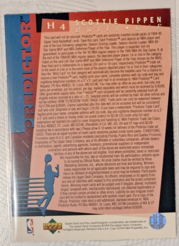 Scottie Pippen NBA Upper Deck Predictor 1994 kosárlabdakártya