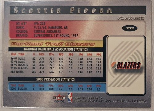 Scottie Pippen NBA Fleer Future 2000-2001 kosárlabdakártya