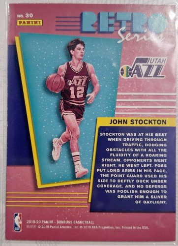 John Stockton NBA Donruss Retro Series 2019-2020 kosárlabdakártya
