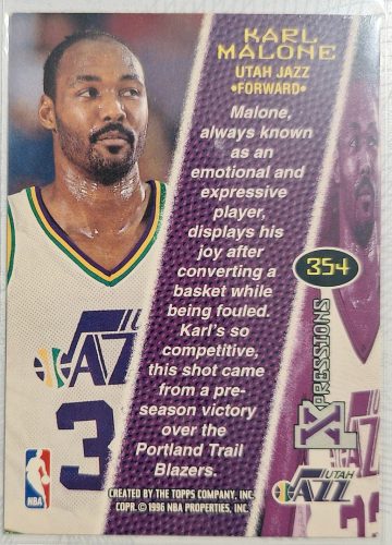 Karl Malone NBA Topps Stadium Club Expressions 1996 kosárlabdakártya 