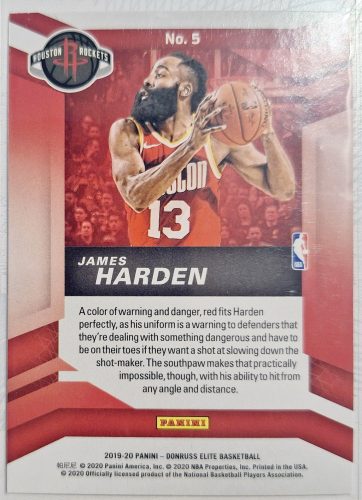 James Harden Elite Primary Colors 2019 NBA kosárlabdakártya