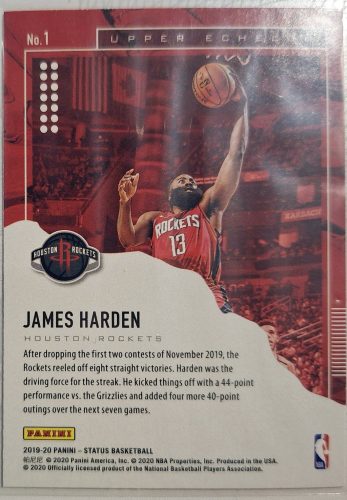 James Harden Status Upper Echelon 2019 NBA kosárlabdakártya