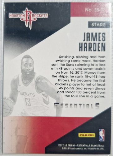 James Harden Essential Stars 2017 NBA kosárlabdakártya