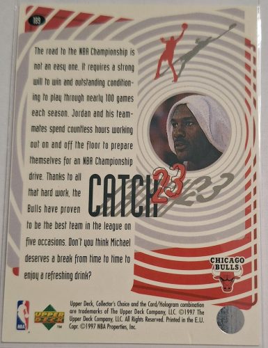 Michael Jordan NBA Collectors Choice Catch 23 1997 kosárlabdakártya (189)