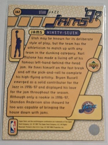 Karl Malone NBA UD Jams'97 kosárlabdakártya
