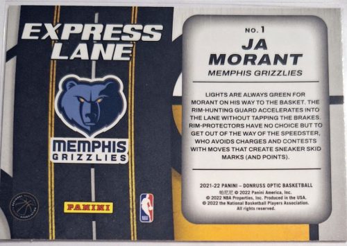 Ja Morant NBA Optic Expres Lane 2021-2022 kosárlabdakártya