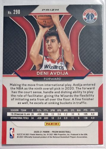 Deni Avdija NBA Panini Prizm RC Green 2020-2021 kosárlabdakártya