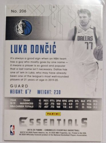 Luka Doncic NBA Essentials 2019-2020 Green kosárlabdakártya