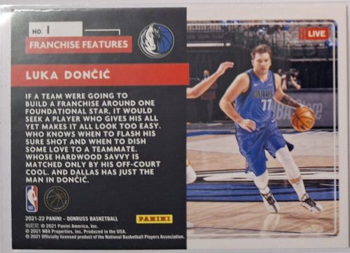 Luka Doncic NBA Donruss Franchise Features 2021-2022 kosárlabdakártya