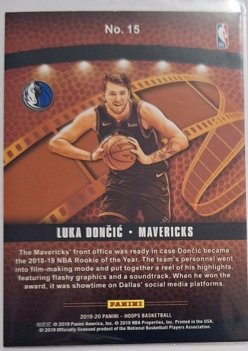 Luka Doncic NBA Hoops Lights Camera Action 2019-2020 kosárlabdakártya