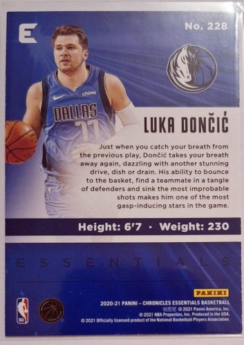 Luka Doncic NBA Essentials Pink 2020-2021 kosárlabdakártya