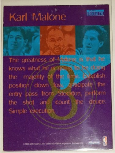 Karl Malone NBA SkyBox Triple Threats 1996 kosárlabdakártya