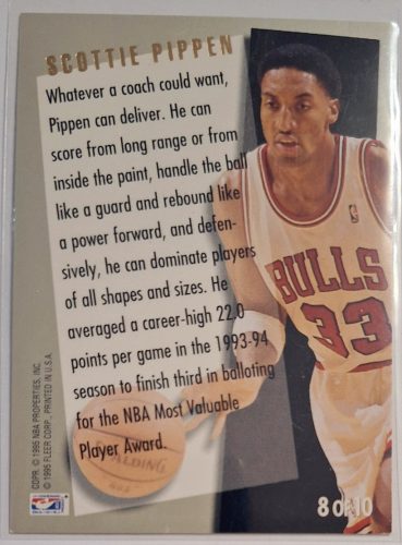 Scottie Pippen NBA Inside Outside 1995 kosárlabdakártya