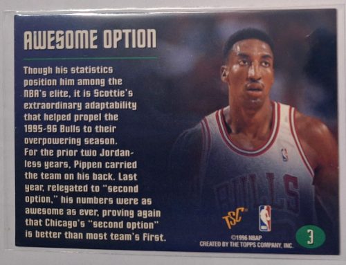 Scottie Pippen NBA Scottie Pippen Topps Stadium Club Awesome Option 1996 kosárlabdakártya