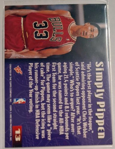 Scottie Pippen NBA Topps Stadium Club 1995 kosárlabdakártya