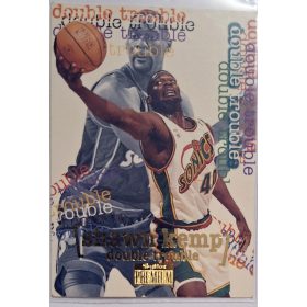   Shawn Kemp NBA SkyBox Premium Double Trouble 1996-1997 kosárlabdakártya