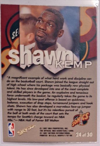 Shawn Kemp NBA Hoops Talkin Hoops 1997 kosárlabdakártya