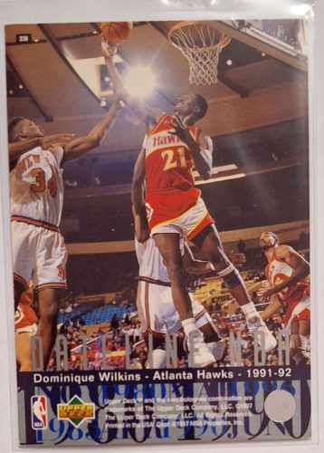 Dominique Wilkins NBA Upper Deck Dateline : NBA 1997 kosárlabdakártya