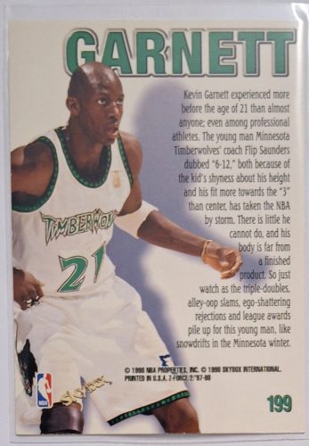 Kevin Garnett NBA SkyBox Z-Force 1997-1998 kosárlabdakártya