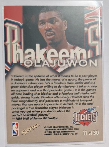 Hakeem Olajuwon NBA Talkin Hoops 1997-1998 kosárlabdakártya