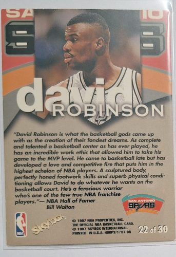 David Robinson NBA Talkin Hoops 1997-1998 kosárlabdakártya