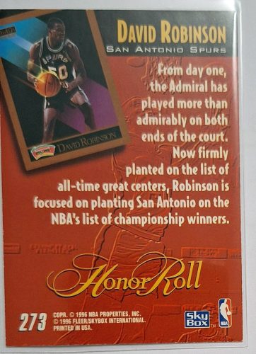 David Robinson NBA SkyBox Honor Roll 1996 kosárlabdakártya