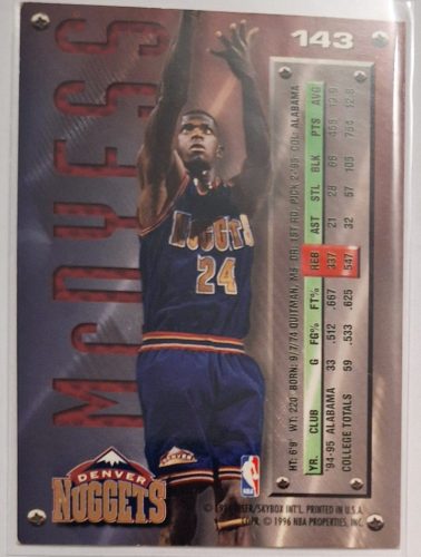 Antonio McDyess NBA Fleer Metal RC Rookie 1995-1996 kosárlabdakártya