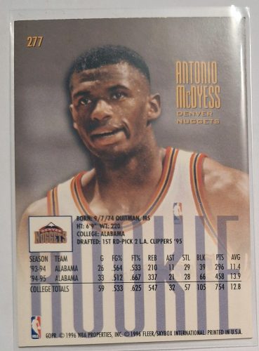 Antonio McDyess NBA Fleer Ultra RC Rookie 1995-1996 kosárlabdakártya