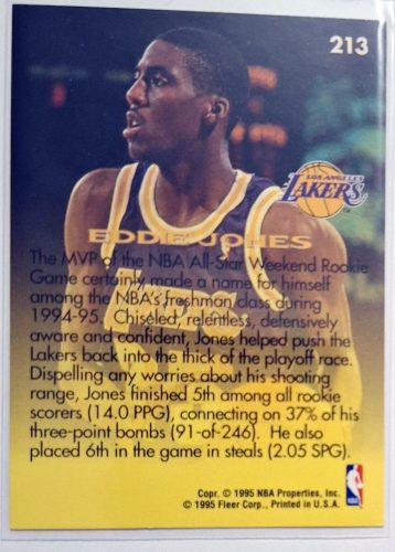 Eddie Jones NBA Rookie Senstation 1995-1996 kosárlabdakártya
