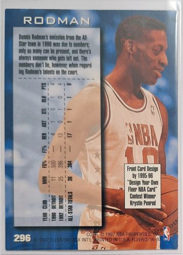 Dennis Rodman NBA Fleer NBA ALL-STAR 1996-1997 kosárlabdakártya