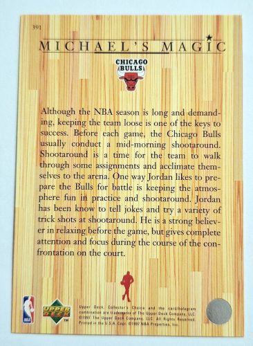 Michael Jordan NBA Collector's Choice Michael's Magic (391) kosárlabdakártya 1997
