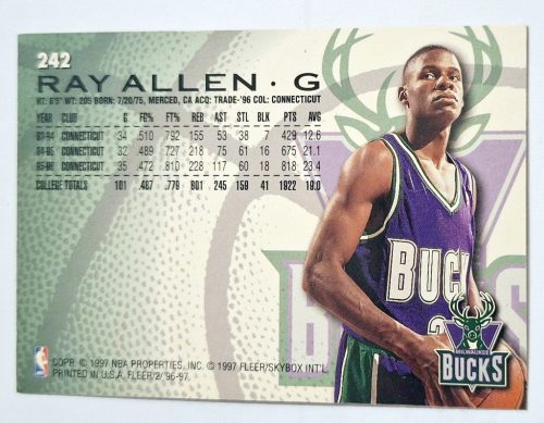 Ray Allen NBA Fleer RC Rookie kosárlabdakártya 1996-1997