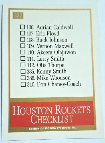 Houston Rockets NBA SkyBox 1990 LOGÓ Kosárlabdakártya