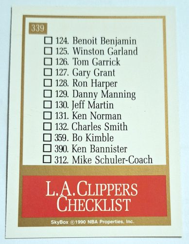 Los Angeles Clippers NBA SkyBox 1990 LOGÓ Kosárlabdakártya